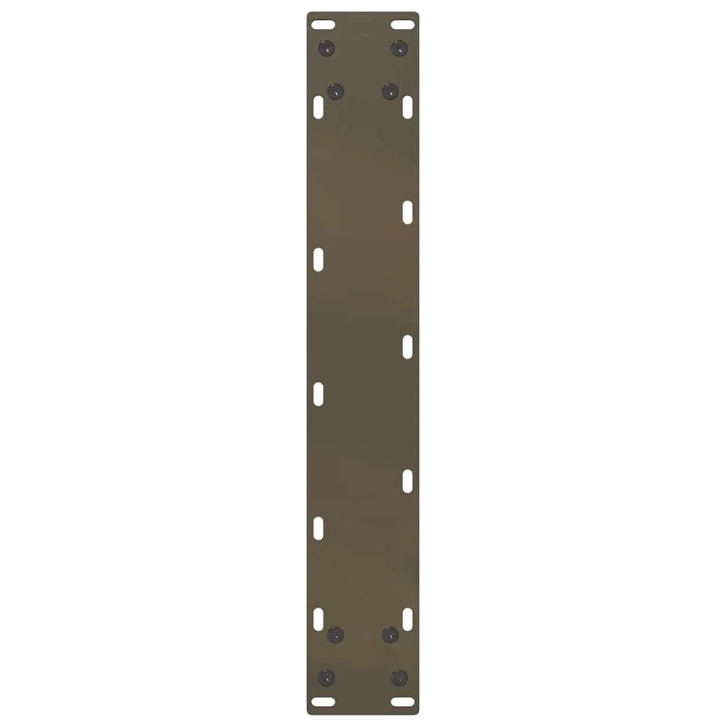 Set di 2 gambe per tavolo da bar a forma di U 40 x 90-91 cm con piedini regolabili stile moderno acciaio naturale 02_0057459