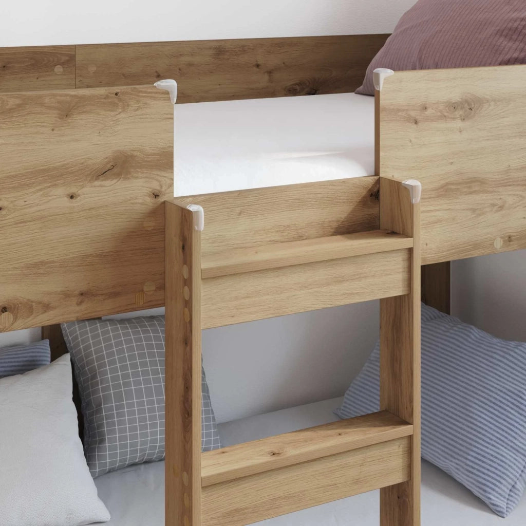 Letto a Castello per Bambini Rovere artigianale 90 x 200 cm