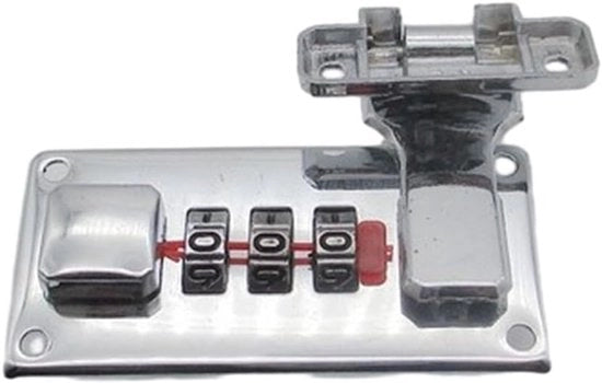 Set di attrezzi portatile, chiusura a cifre per valigia, chiusura a cifre per valigia, chiusura a cifre per borsa 65 * 29 mm, argento sinistro