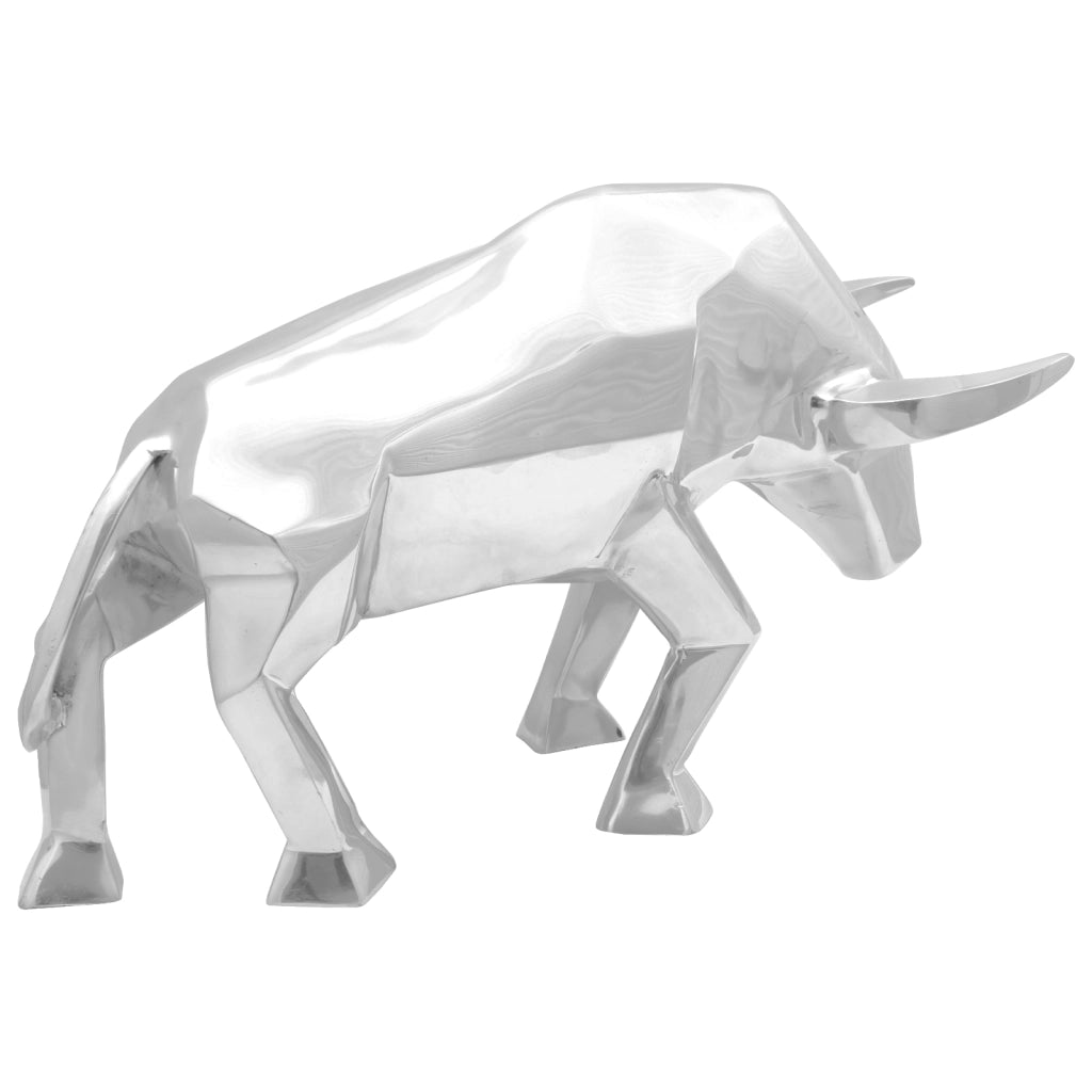 Scultura di toro  Argento 74x23x39 cm Alluminio