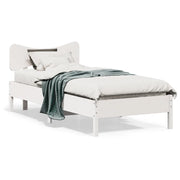 Giroletto senza Materasso-Struttura Letto Bianco 100x200 cm Legno Massello Pino 501079