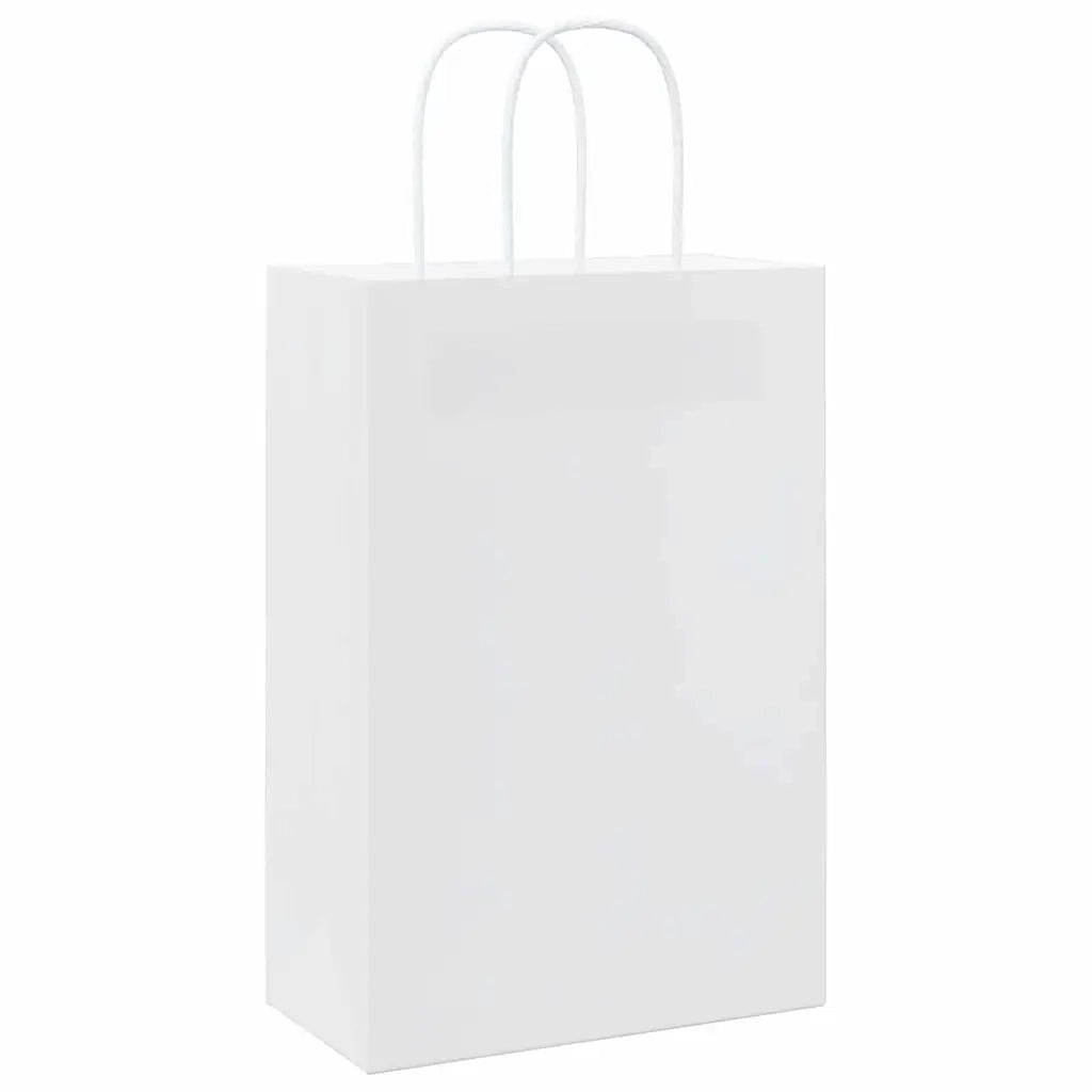 Sacchetti di Carta 50 pz con Manici Bianchi 21x11x31 cm 4101602