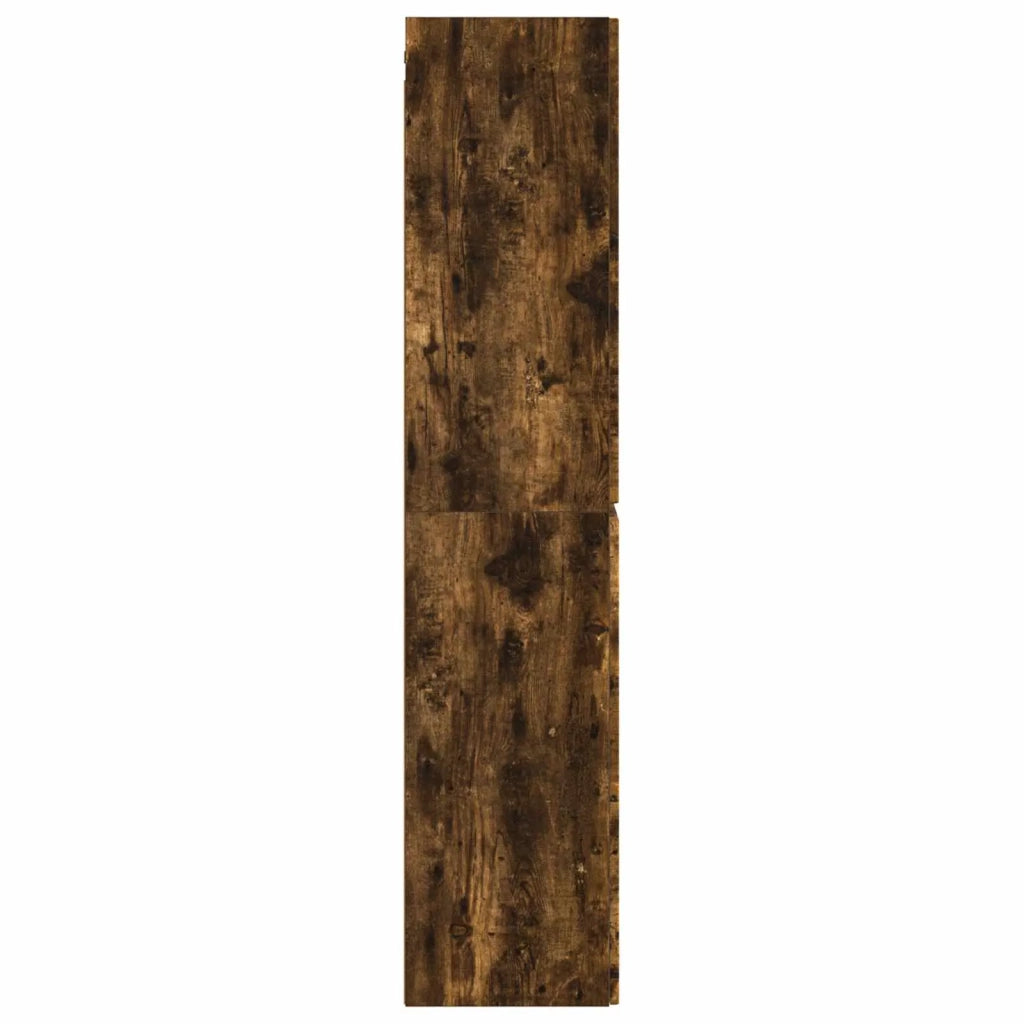 Mobiletto da Bagno a Muro Rovere Fumo 33 x 34,5 x 160 cm 890517