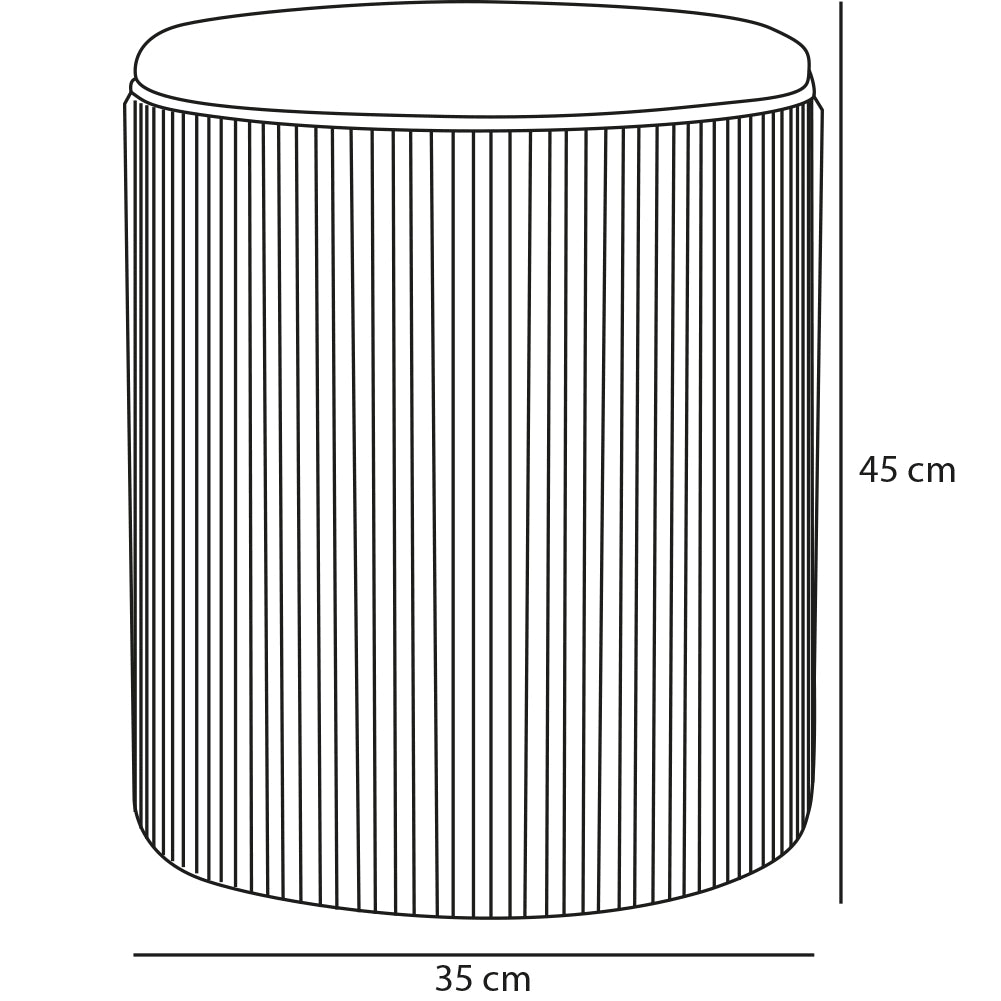 Pouf Contenitore Ecopelle Beige Decoro Oro Poggiapiedi Seduta Imbottita 35x45cm