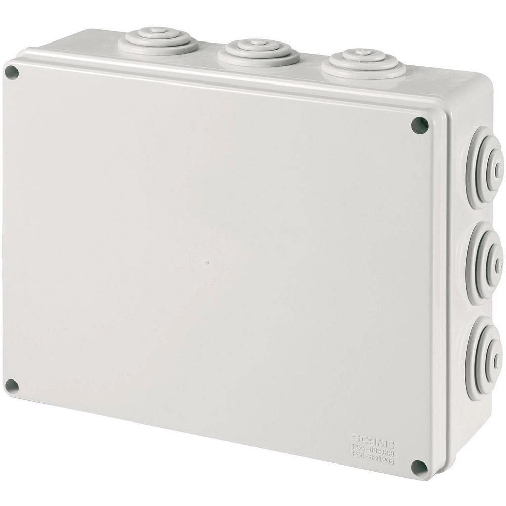 Trade Shop - Scatola Stagna Di Derivazione Passacavi Coperchio Viti 240x190x90mm Ip55 -
