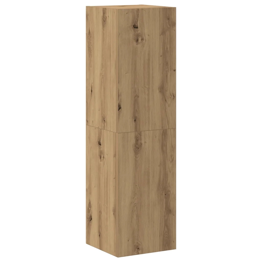 Set Mobile TV 3 pz Montato a Parete Rovere in Truciolato 3329198