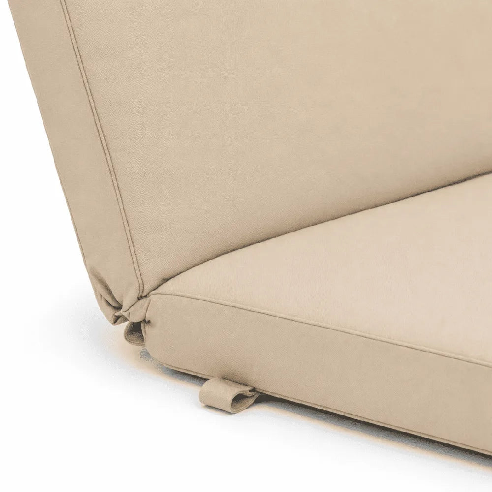Cuscino per lettino da esterno 192x61 cm con schienale reclinabile e velcro in poliestere – Beige