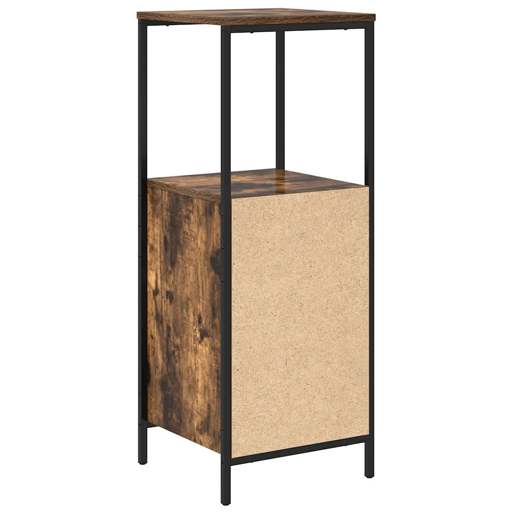 vidaXL Mobile da Bagno con Ripiani Rovere Fumo 36x35x95 cm