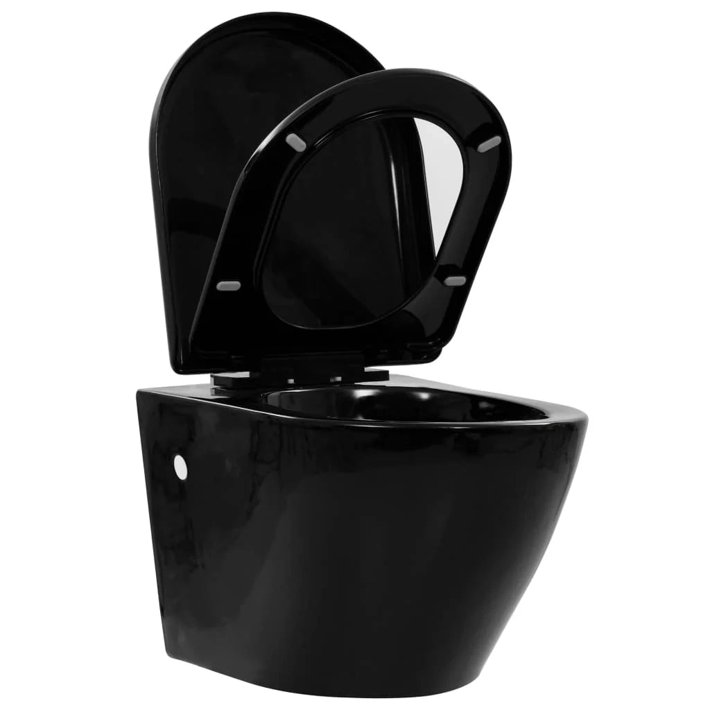 Kit completo per WC sospeso con cassetta di scarico in ceramica nera nascosta 02_0003582