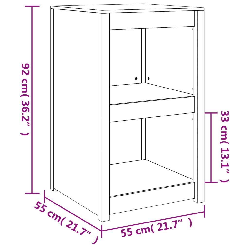 Mobile da Cucina da Esterno-Armadio da cucina 55x55x92 cm Legno Massello di Douglas 543180