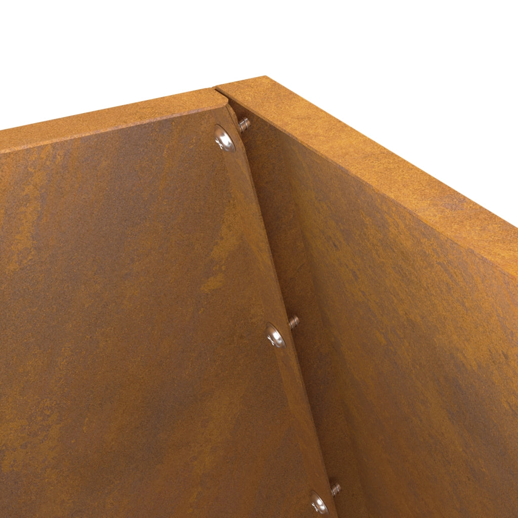 Braciere  50x50x100 cm in acciaio resistente alle intemperie