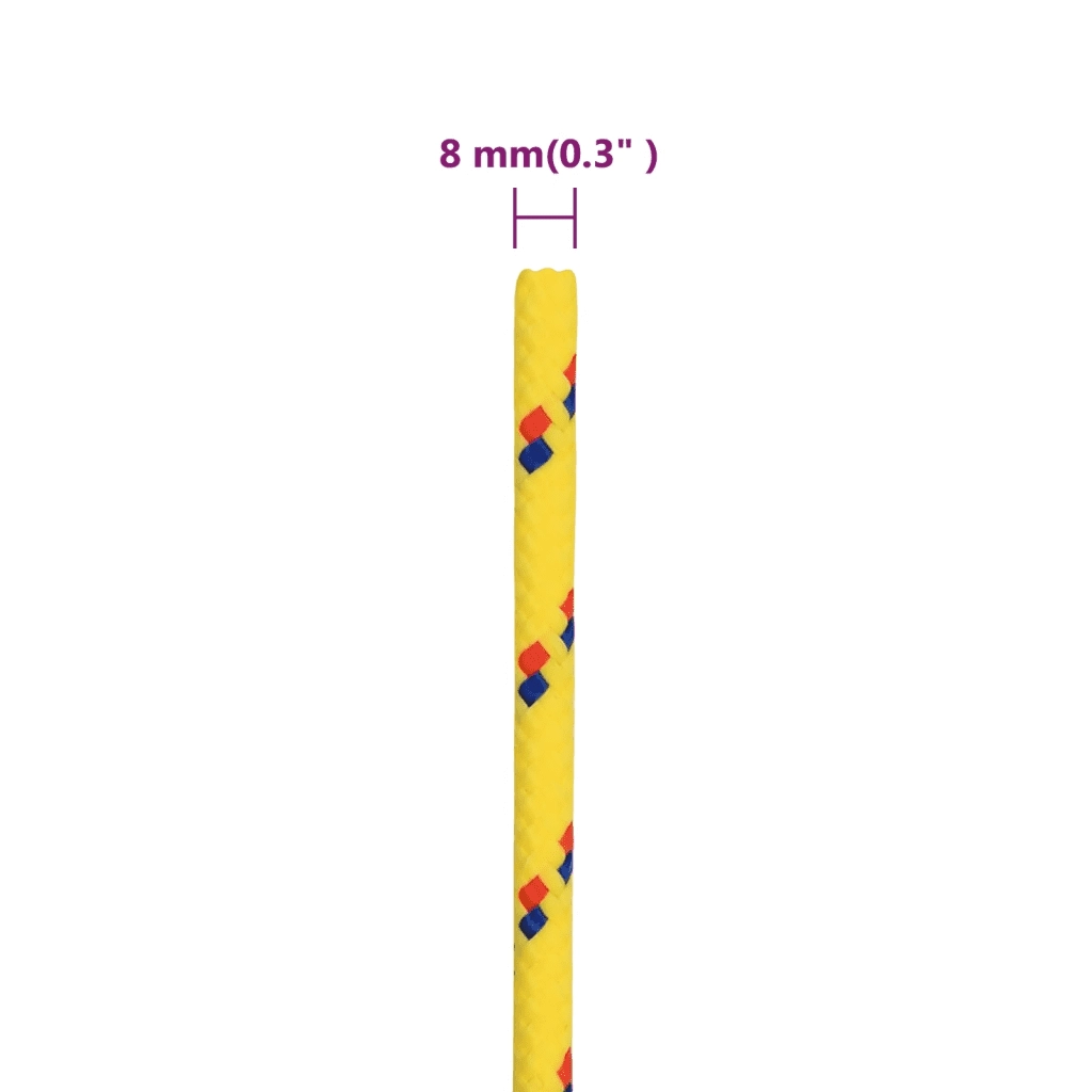 Corda Nautica Gialla 8 mm 50 m in Polipropilene