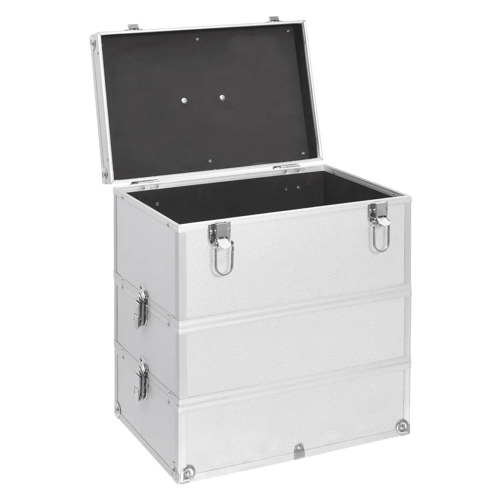 Valigia per Cosmetici 37x24x40 cm Argento in Alluminio 91839