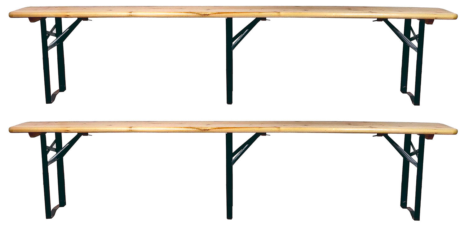 Set 2 Panche Birreria 220x47x25 cm a 3 Gambe