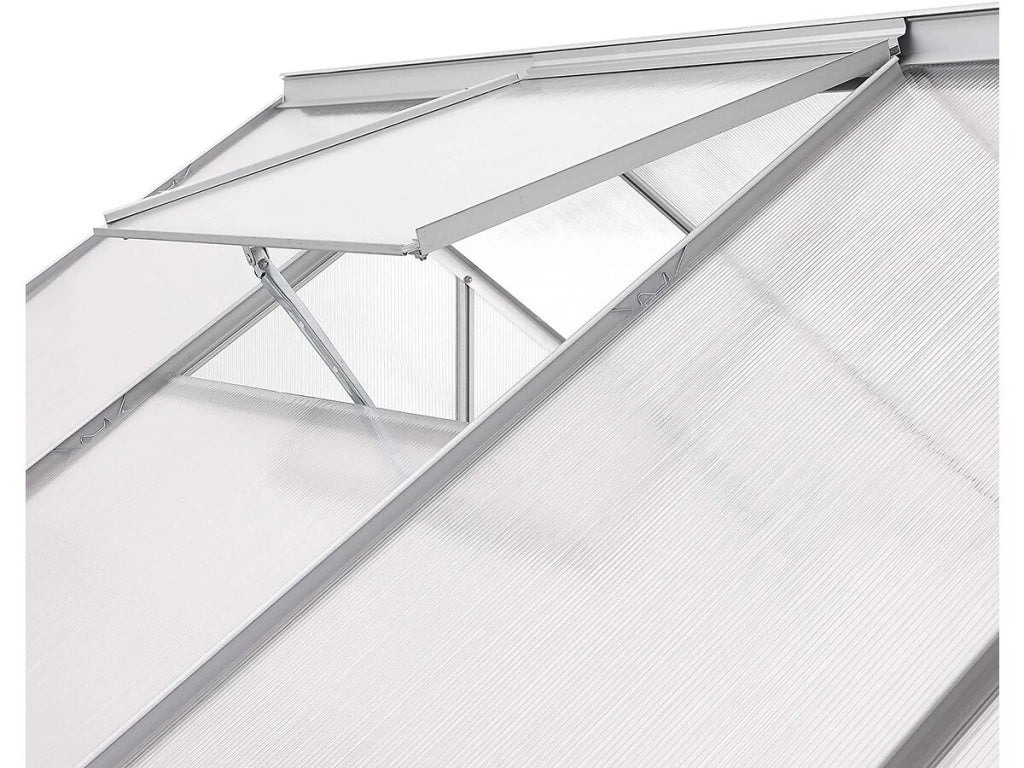 Serra da giardino in policarbonato 190 x 190 x 195 cm "Basilic" - 3,61 m² - Grigio