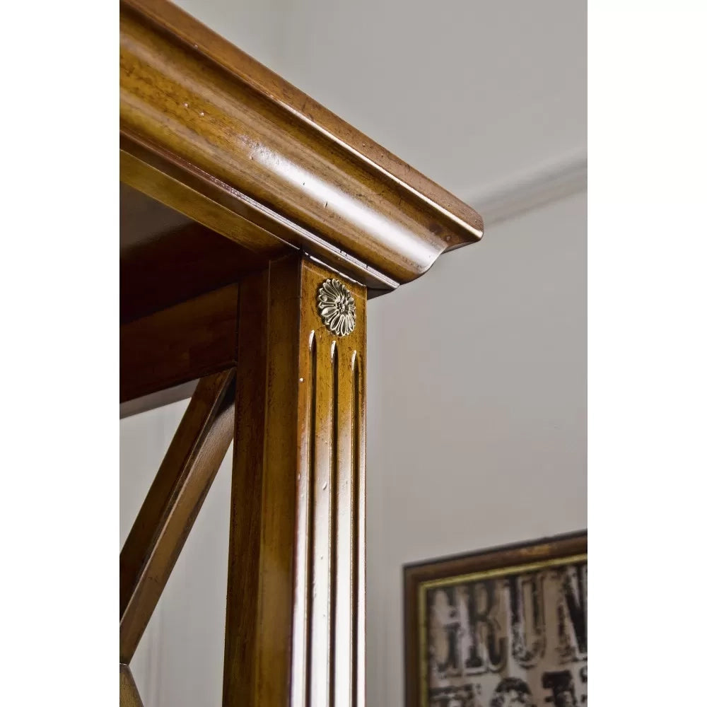 Libreria classica 10 ripiani in legno bassano 133x40x191 - Mobili 2G