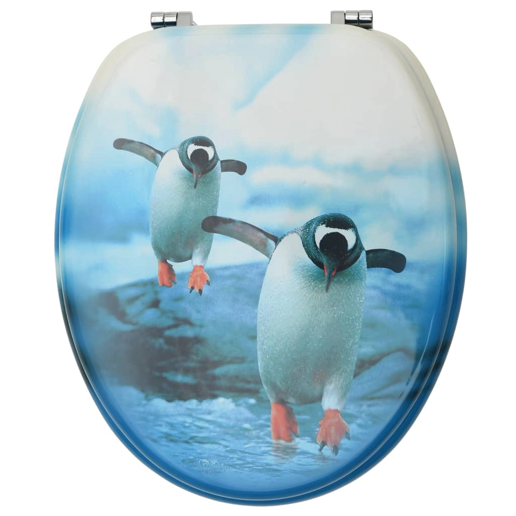 Sedile WC con coperchio MDF design pinguino 02_0002931