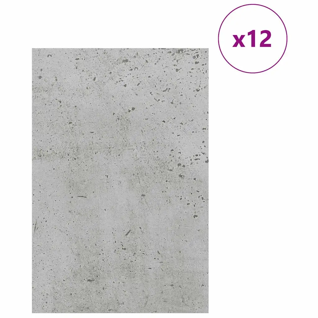 Pannelli decorativi 12 pcs Grigio cemento 40 x 60 x 0.27 cm 885605