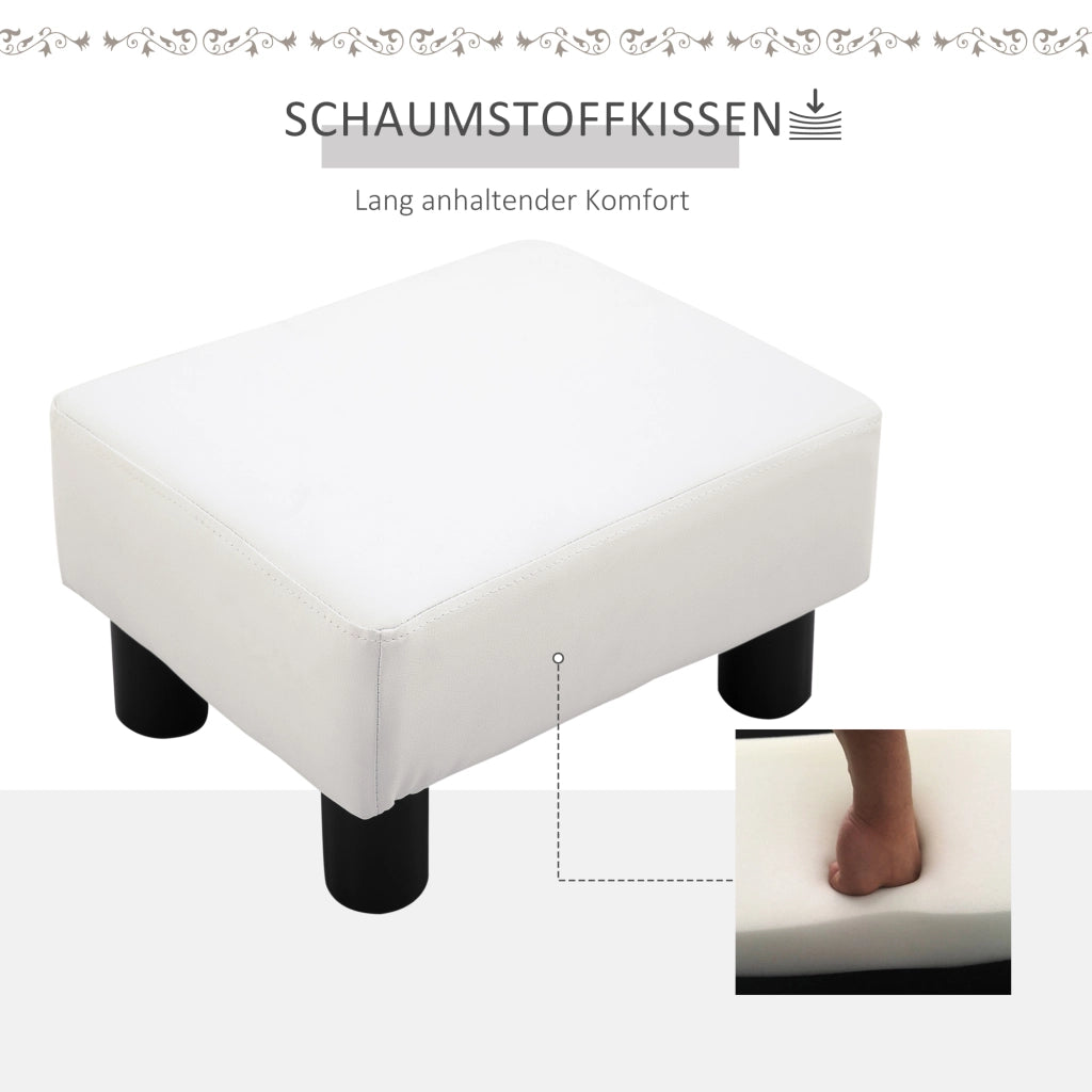Pouf in similpelle ¨C zephmum ¨C 38x38x41 cm bianco