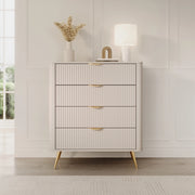 Madia Haliso, Credenza 4 Cassetti, 88x38x101h cm Beige
