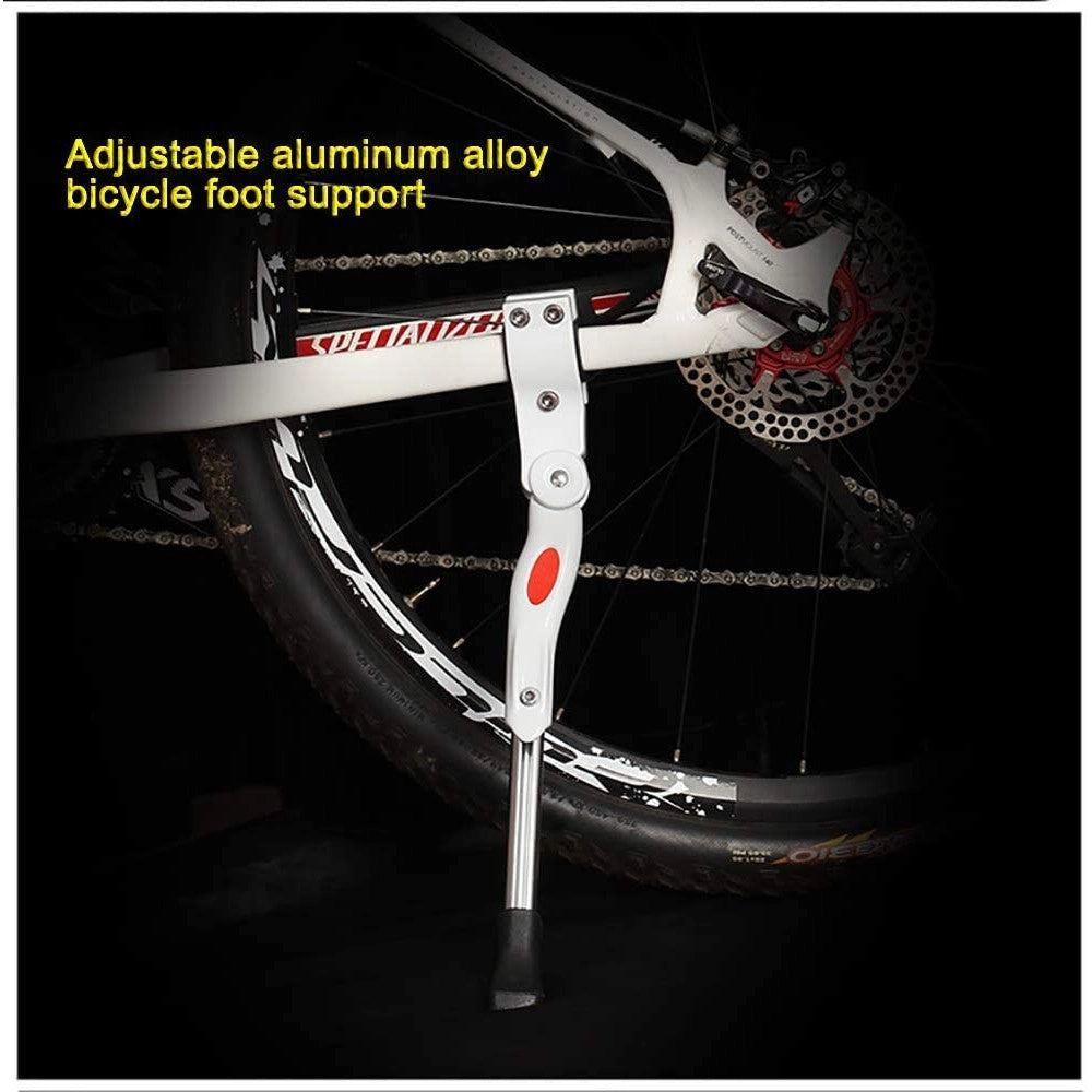 Trade Shop - Cavalletto Per Bici Supporto Bicicletta Laterale Altezza Regolabile Reflettore -