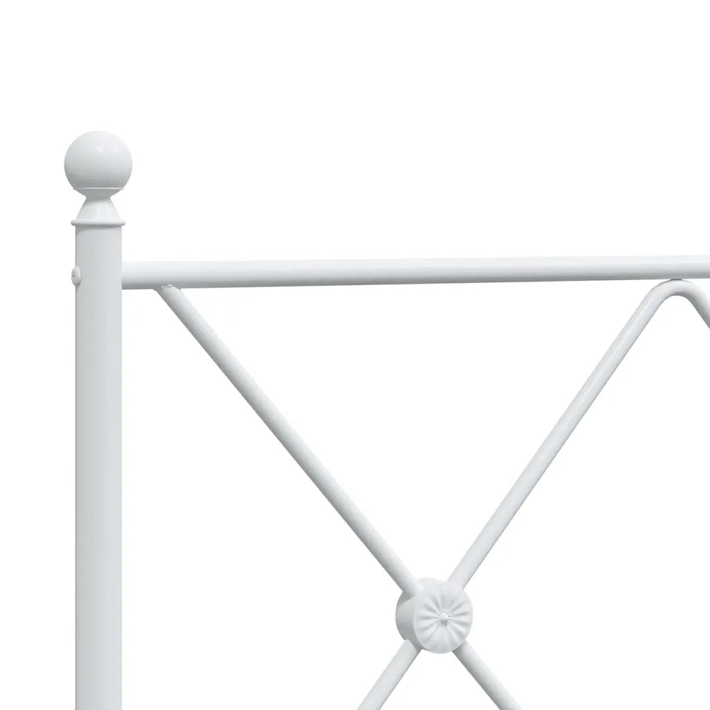 Testiera | Testata di Ricambio in Metallo Bianco 75 cm
