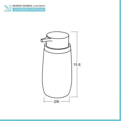 Dispenser per sapone liquido Nero dettagli effetto legno Blob