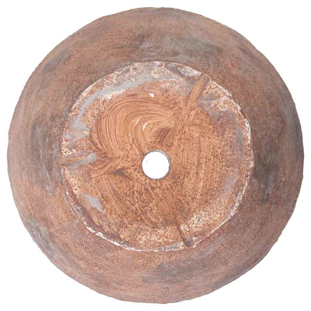 Vaso fibra di vetro marrone rossastro 33,5x33,5x31,5 cm