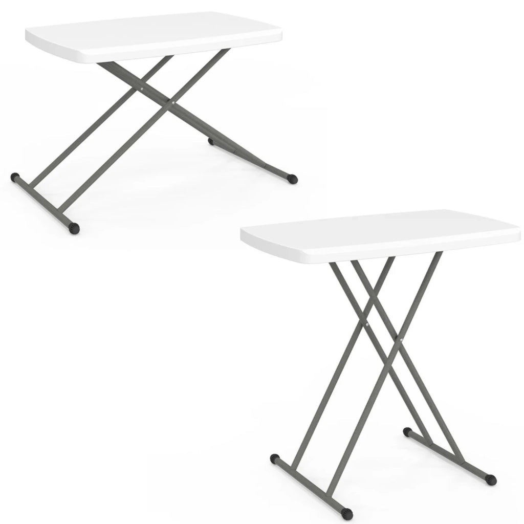 IDMarket - Tavolo pieghevole 77 cm regolabile in altezza in 3 posizioni URBANA per campeggio esterno interno