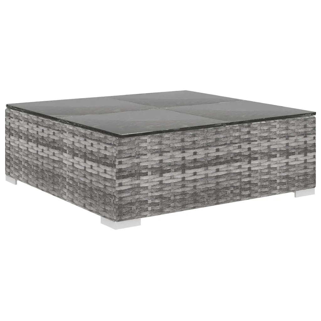 Set Divani da Giardino 4 pz con Cuscini in Polyrattan Grigio cod mxl 42286