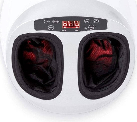 Massaggiatore elettrico per piedi - Bianco con 360° di massaggio - con terapia di pressione - per piedi stanchi - Analgesico e dispositivo per la circolazione.