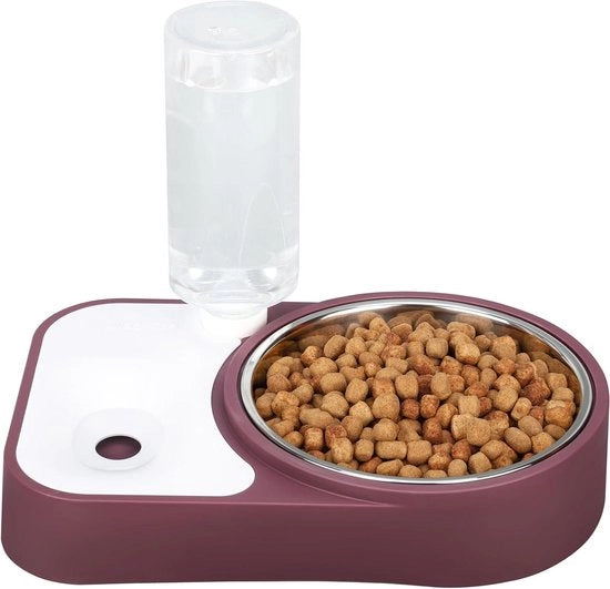Automatizzatore di acqua e cibo per animali - Capacità 500 ml - Dispensatore di cibo per gravità - Adatto per gatti, cani piccoli/midi/grandi, conigli e altri animali