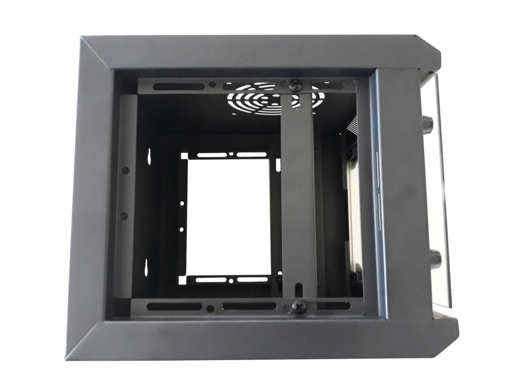 Armadio Rack 10'' a Muro 6 Unità Pannelli Asportabili Nero