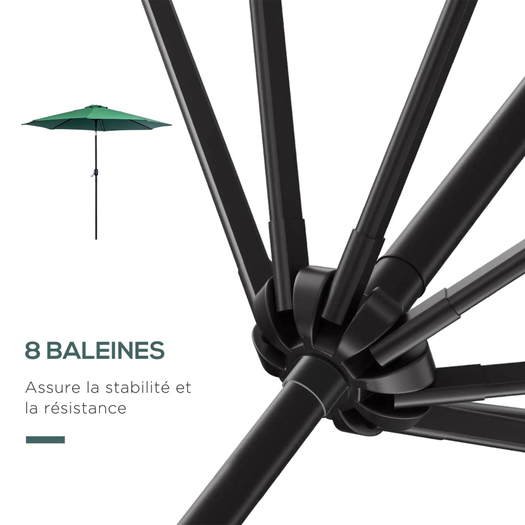 Ombrellone da giardino inclinabile ¨C Zephmum ¨C ? 3 m metallo verde