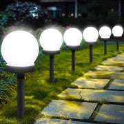 Illuminazione solare per sentieri - illuminazione LED rotonda per esterni alimentata da energia solare