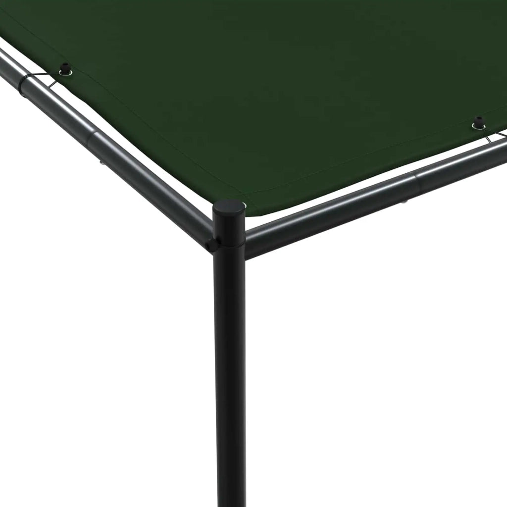 Gazebo 4 x 3,98 x 2,67 m Verde Poliestere e Acciaio 42030533