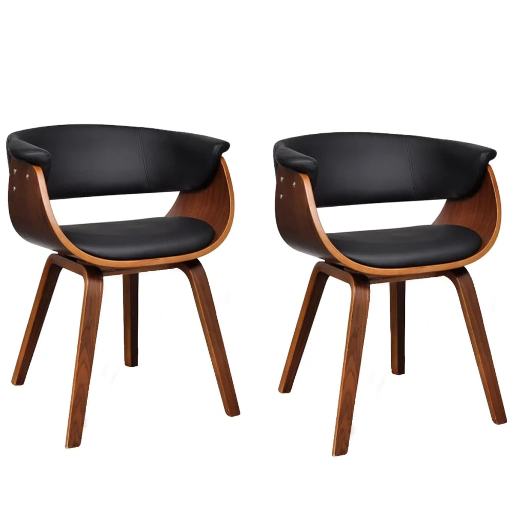 Sedie da Pranzo 2 pz in Legno Piegato e Similpelle  cod mxl 7932