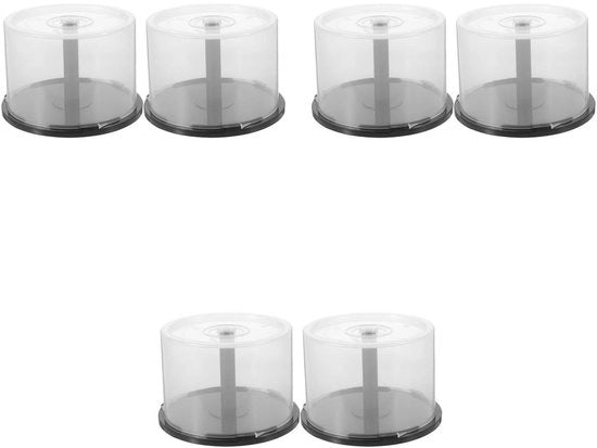 Sistema di Archiviazione per CD/DVD - 6 Posizioni - Contenitore in Plastica - Dimensioni 14x14x9,2 cm - Per Organizzare - Protezione contro Polvere e Umidità