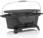 Griglia Hibachi in Acciaio Inox con Griglia Portatile per Campeggio 50 x 25 x 23 cm