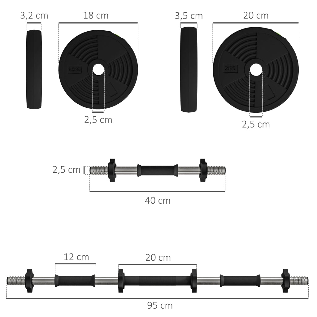 Manubri Regolabili 2 in 1 ¨C zephmum ¨C 15KG con Barre