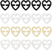 Accessori per sostenitori - Forma a cuore - Antiscivolo - Cinture per sostenitori adattabili - Accessori per sostenitori - 20 pezzi - Propilene resistente al tempo