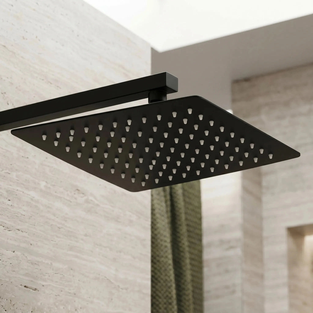 Soffione Doccia Quadrato Rea Js-p015b 25cm Black