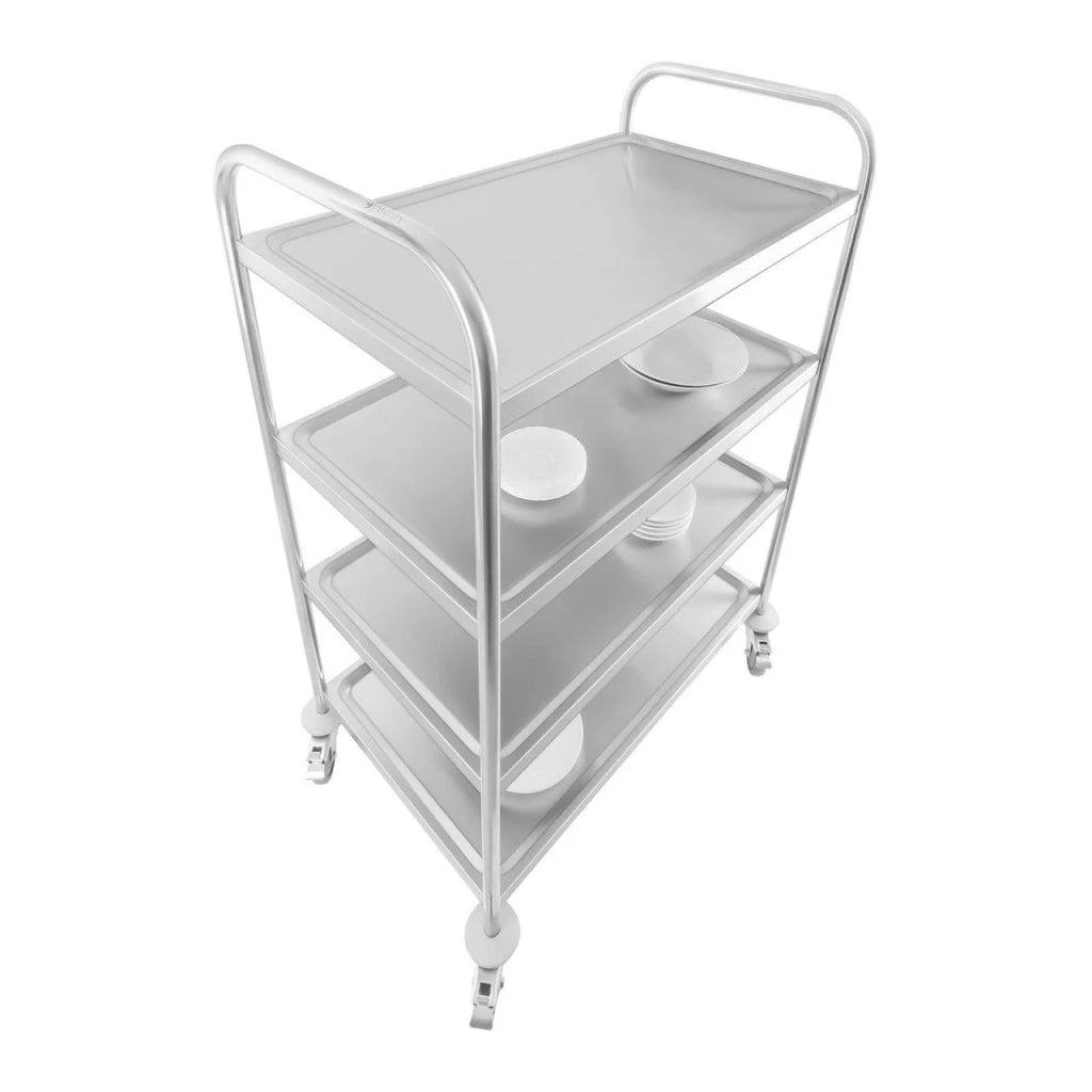 Carrello di servizio - 4 ripiani - 200 kg acciaio inox 14_0000942