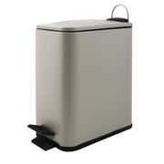 Pattumiera bagno 5 Lt in acciaio tortora opaco con apertura a pedale Rexa