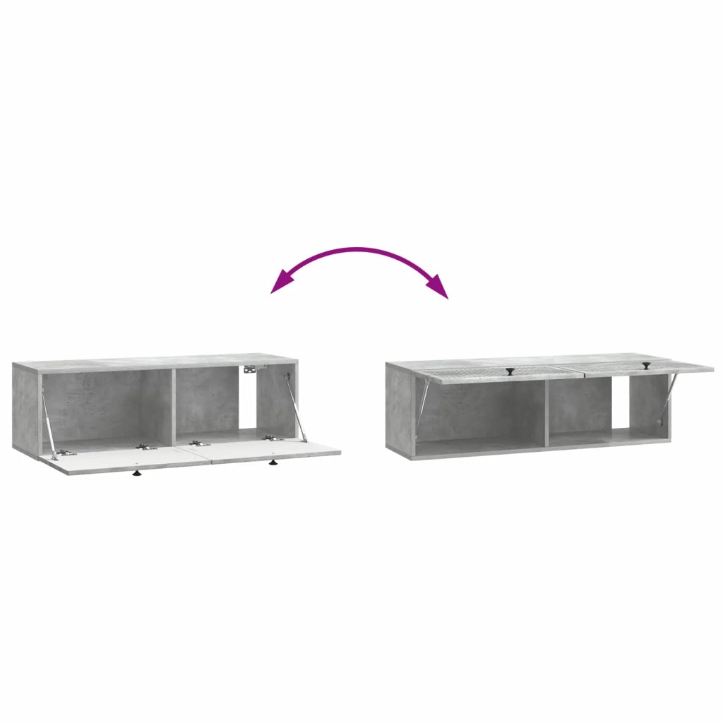 Mobile Porta TV da Muro Grigio Cemento 98 x 31 x 30 cm 898048