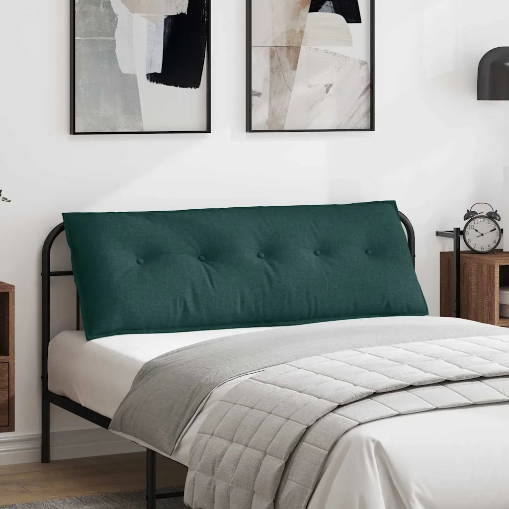 Cuscino per Schiena | Cuscino dorsale Verde Scuro 140 x 19 x 50 cm Tessuto