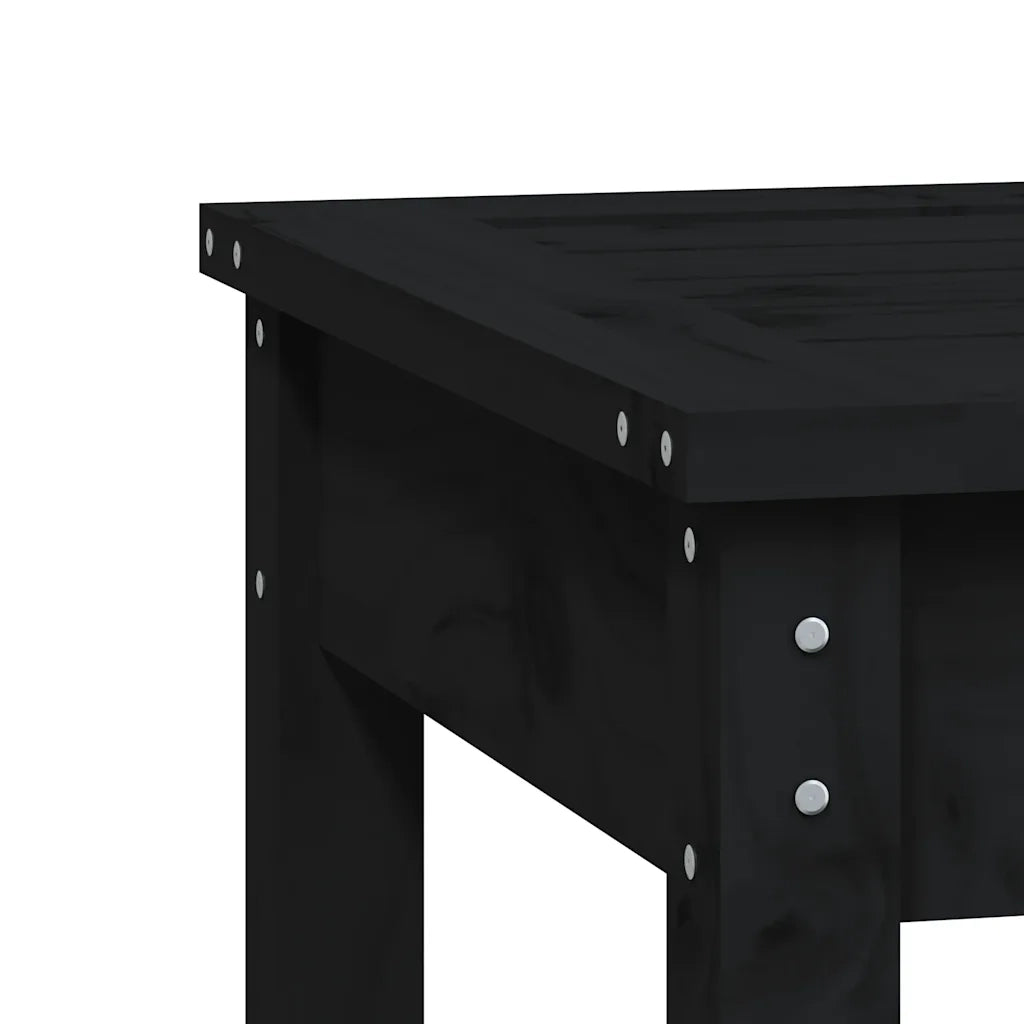 Panchina da Giardino | Panca da Giardino Nera 80x44x45 cm Legno Massello di Pino