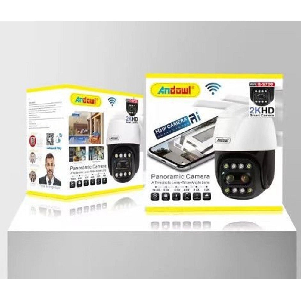 Trade Shop - Telecamera Panoramica Di Sicurezza Ip 2khd Wifi Ai Dome 360° Impermeabile Q-s700 -