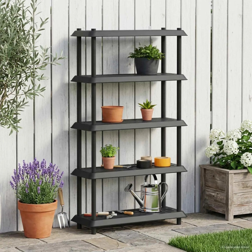 Unità di scaffalatura 5 livelli 100 x 40 x 177 cm PP Antracite 8011752
