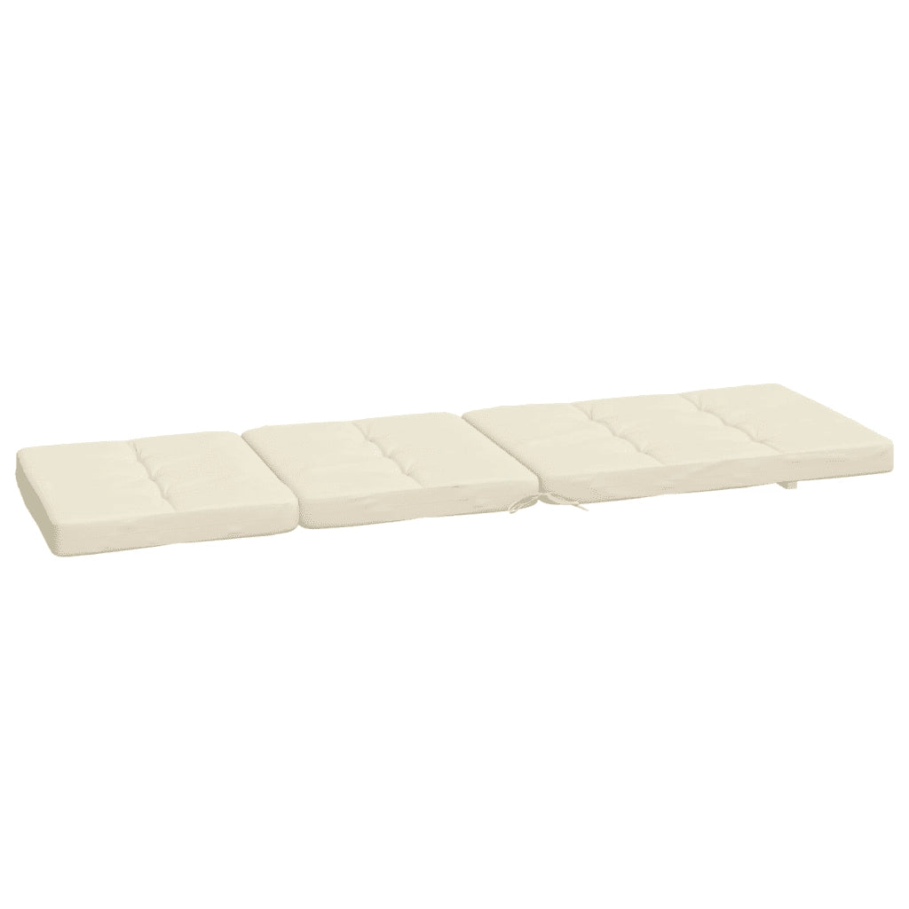 Cuscini per Sedia a Sdraio 2 pz Crema in Tessuto Oxford 361986